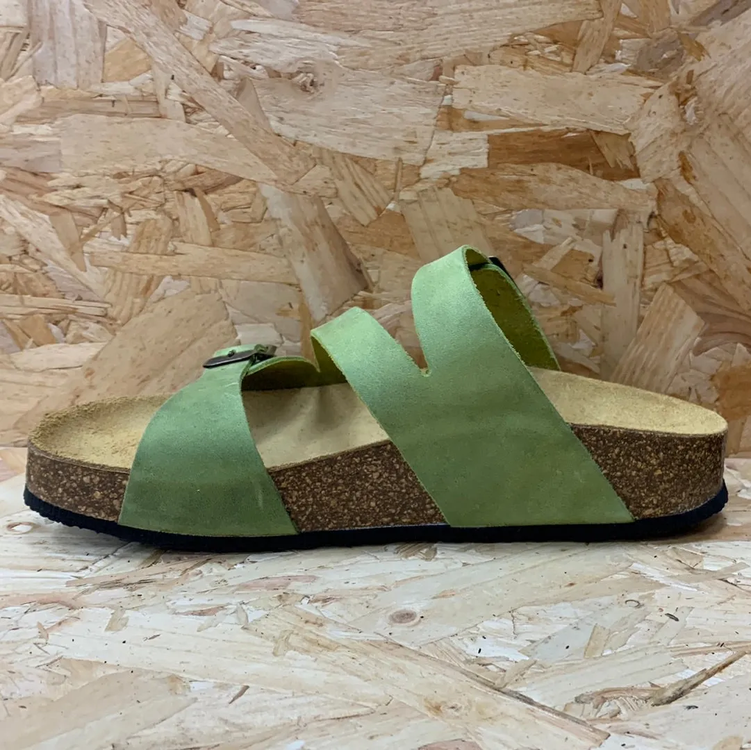Plakton Womens Seville Mid Apure Leather Sandal - Pistachio Green