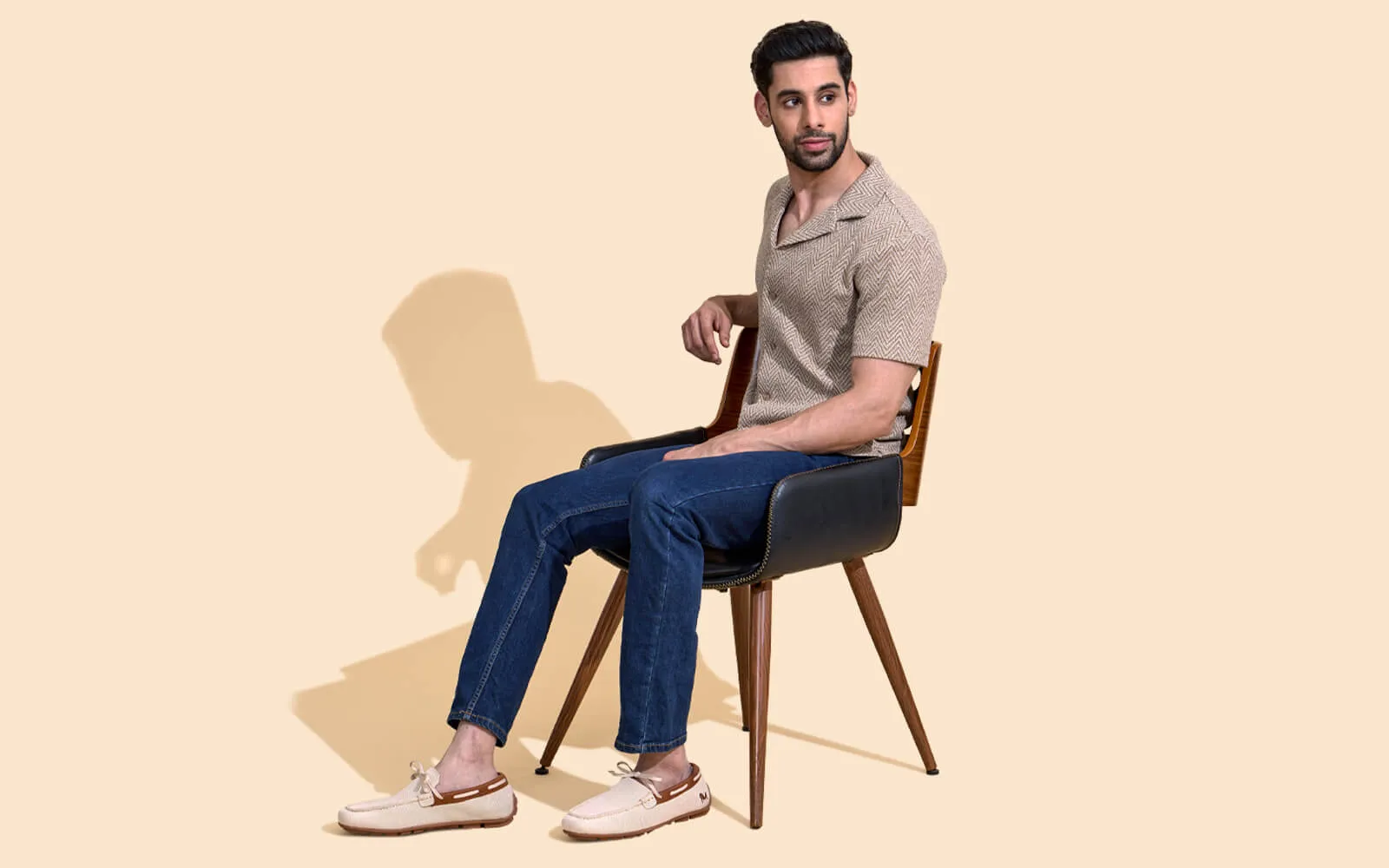 ReLive Knit Boat Loafers : Beige
