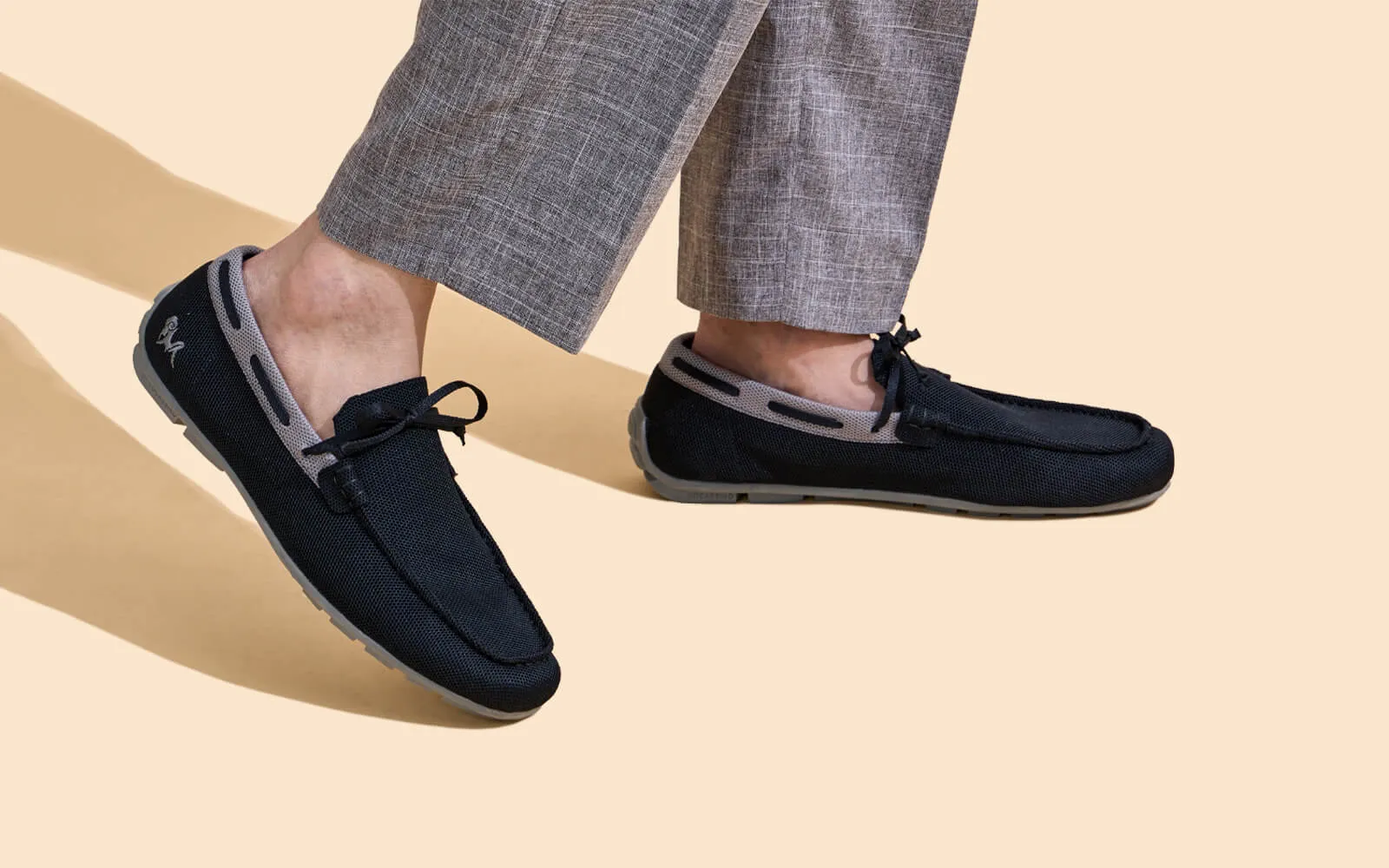 ReLive Knit Boat Loafers : Black