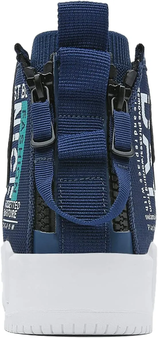 RUNMAXX Mens Fashion Walking Lace Up High Top Shoes Stylish Running Athletic Casual Sneaker