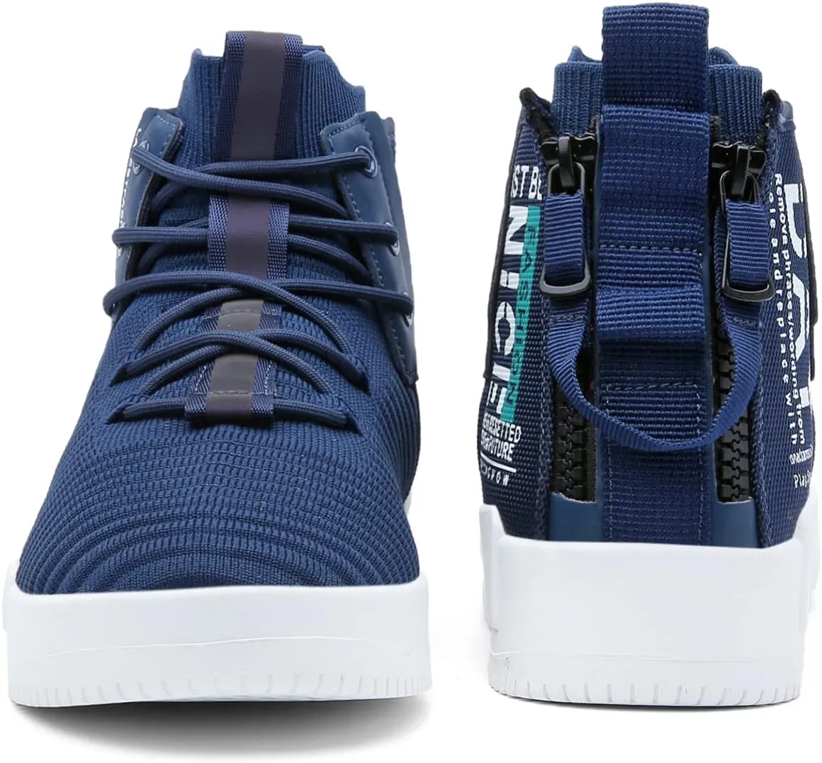 RUNMAXX Mens Fashion Walking Lace Up High Top Shoes Stylish Running Athletic Casual Sneaker