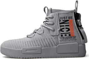 RUNMAXX Mens Fashion Walking Lace Up High Top Shoes Stylish Running Athletic Casual Sneaker