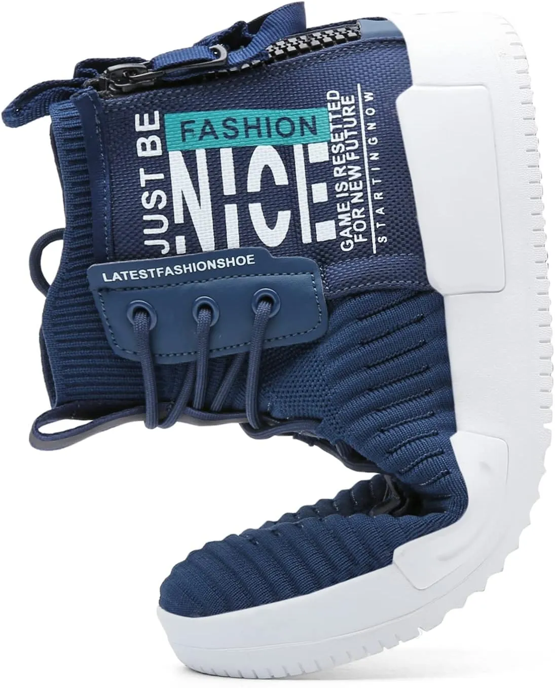 RUNMAXX Mens Fashion Walking Lace Up High Top Shoes Stylish Running Athletic Casual Sneaker