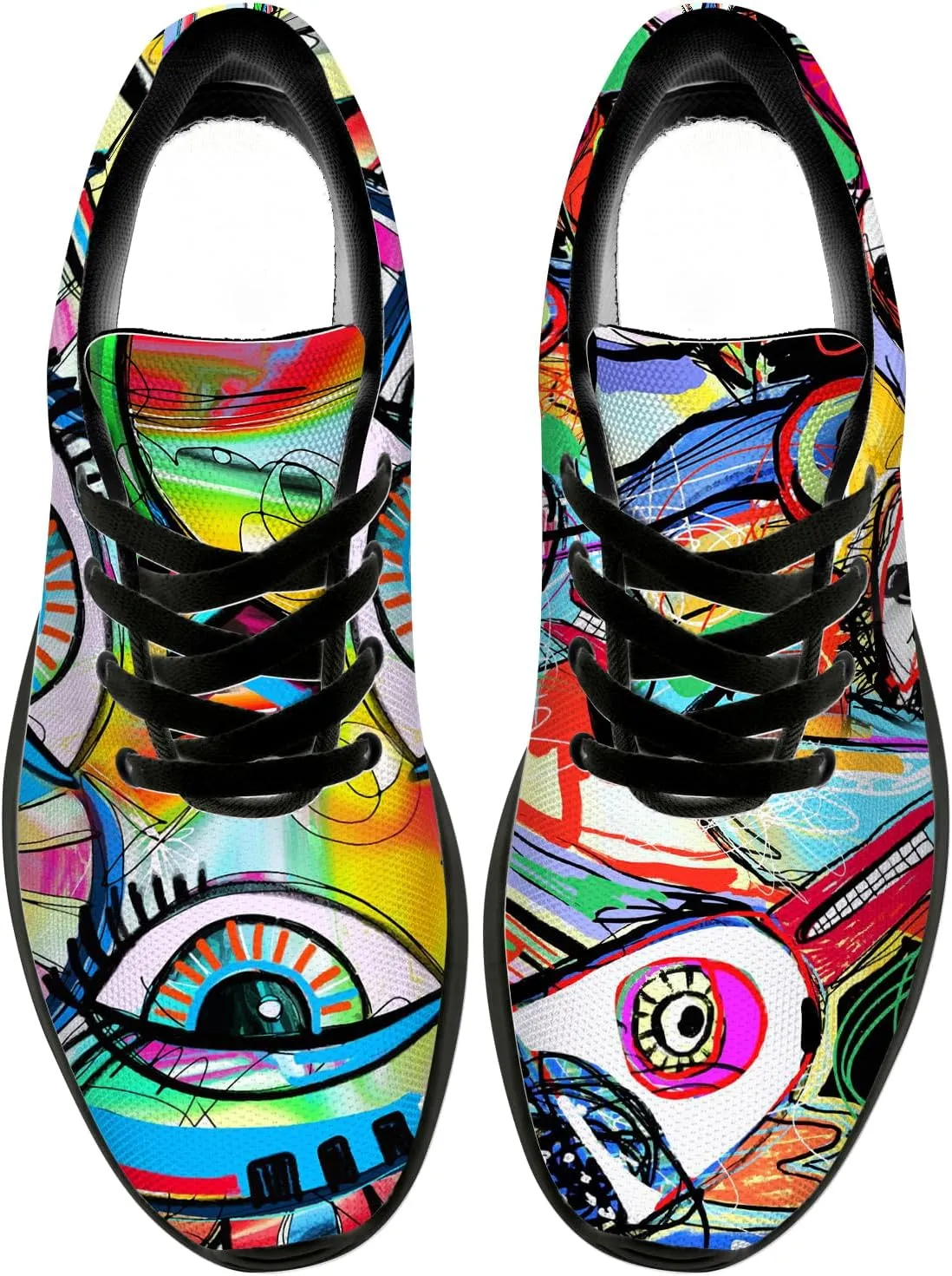 Running Shoes for Women Men Graffiti Print Shoes Tennis Sneakers Gifts for Women Men