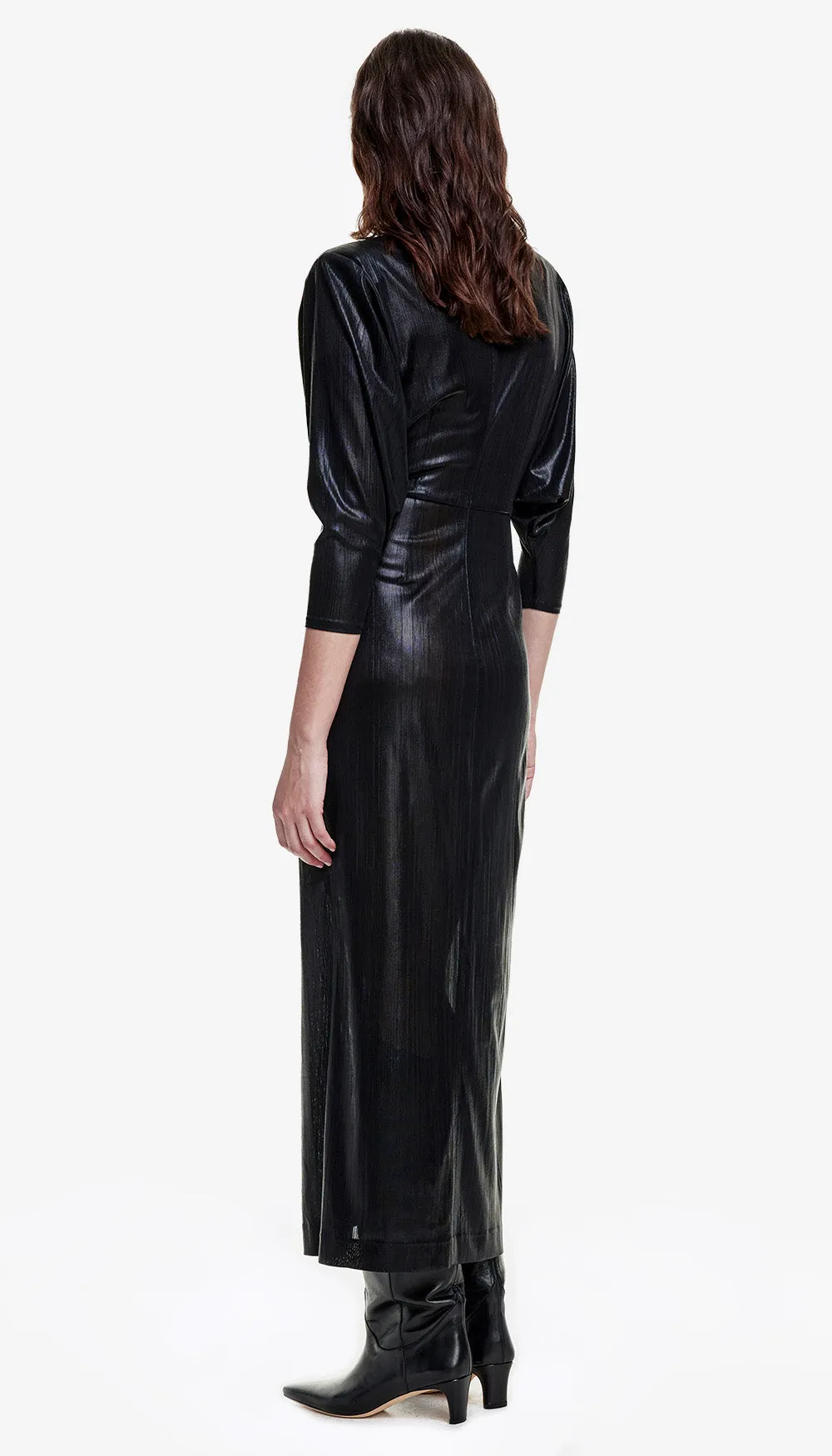 Sharp Shoulder Twist Dress