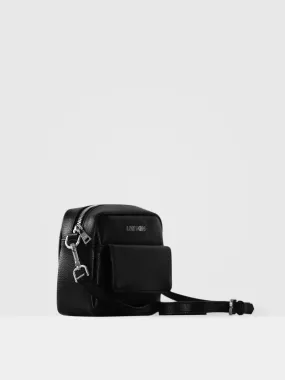 Small Aster Crossbody Bag in Black & Silver