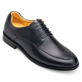 This item only ships to the United States - 6CM / 2.36 Inches - CMR CHAMARIPA Men's Height Increasing Elevator Shoes - Hidden Heel Shoes For Men - Black Derby Shoes