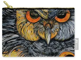 Un Great Horned Owl - Zip Pouch