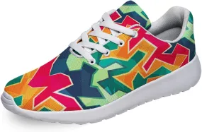 Women Men Colored Graffiti Shoes Personalited 3D Print Running Shoes Athletic Tennis Sneakers