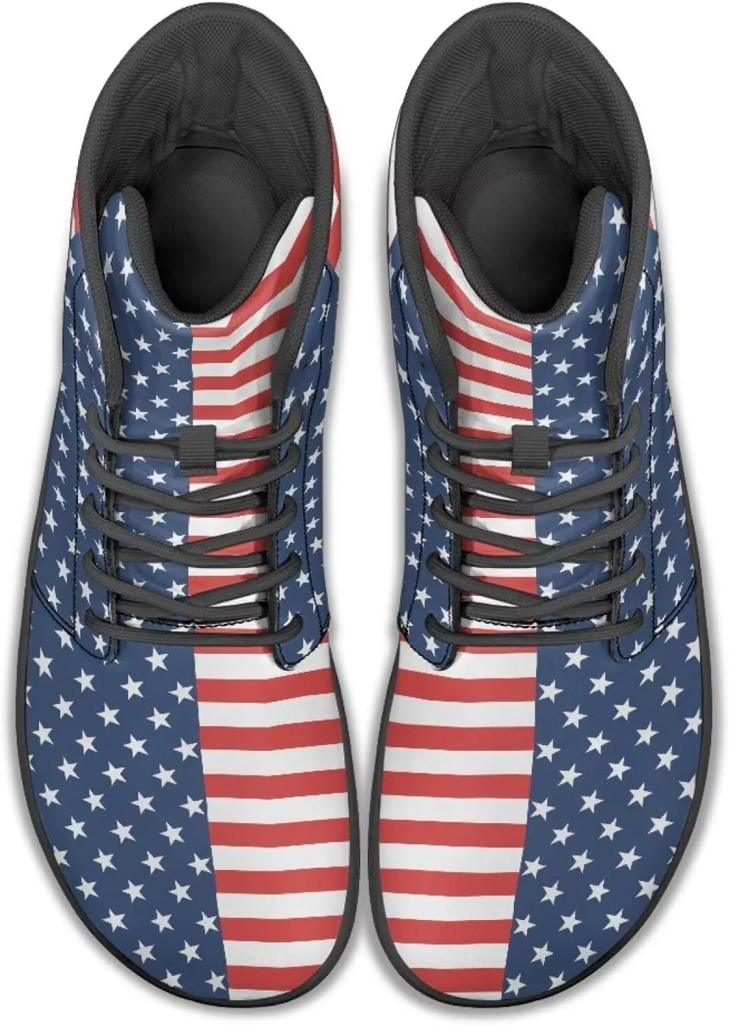 Women Men Running Shoes High Top Barefoot Sneakers Leather