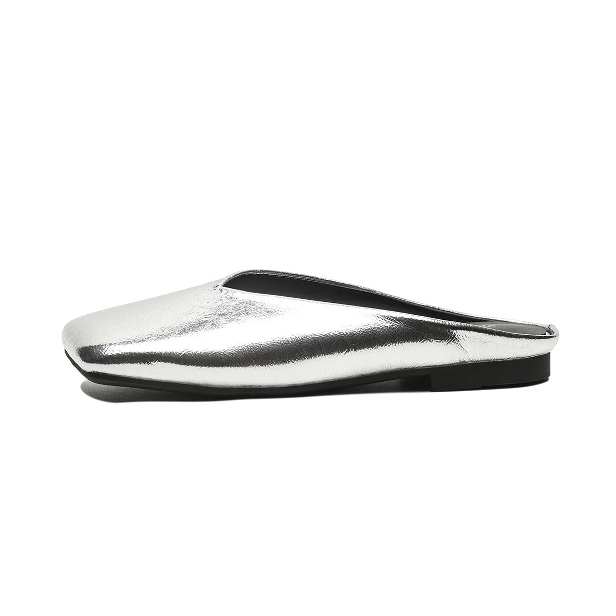 Women Minimalist Fashion Soft Leather Flat Mules