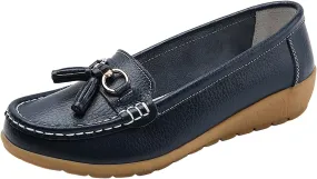 Womens Penny Loafers Comfortable Dressy Walking Shoes Breathable Driving Loafers Casual Slip On Shoes Arch Support