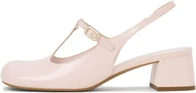 Women's Slingback Mary Jane Heels T-Straps Patent Leather Rounded Toe Chunky Heeled Classic Loafers