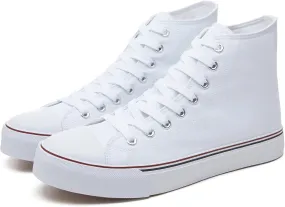 yageyan Men’s High Top Canvas Sneakers Fashion Lace up Walking Shoes Casual Classic