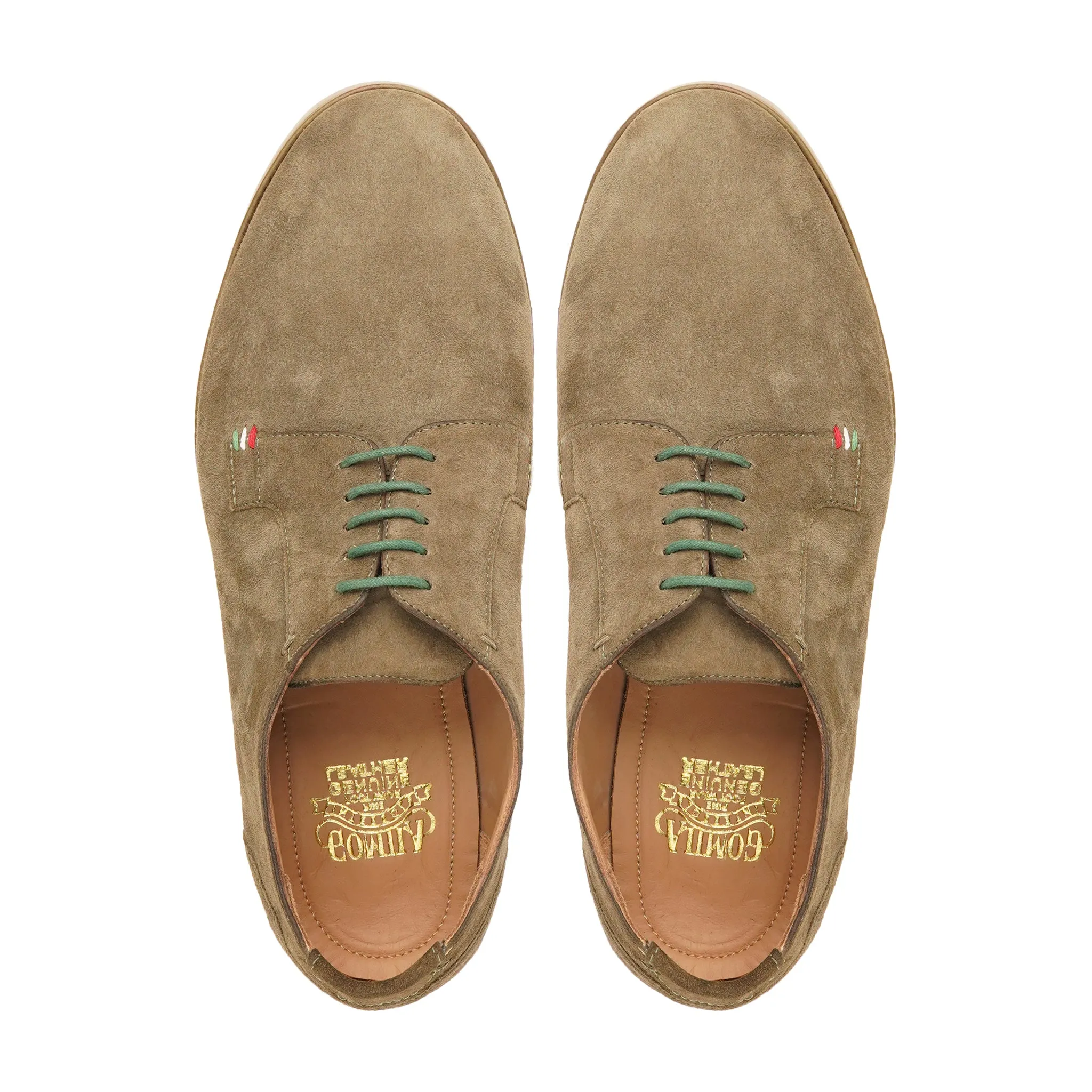 Yoshi - Men's Camel Kid Suede Derby Shoe